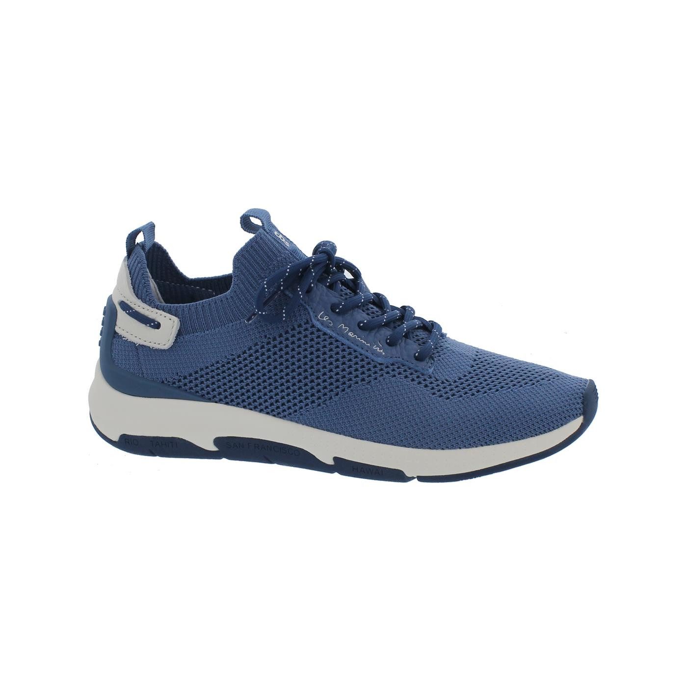 TBS Jellina, Tennis Knit Eco PET, Baltic (mittelblau), Wechselfußbett Bootsschuh