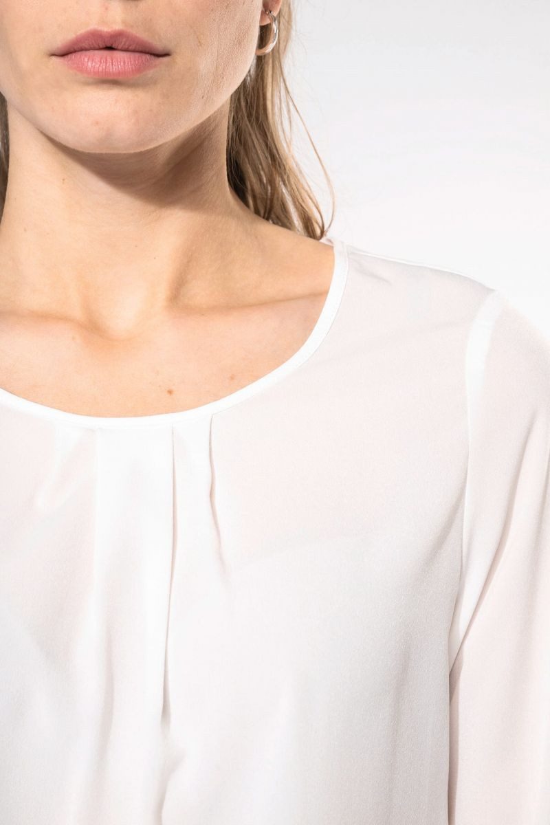 Kariban Outdoorhemd Langarm-Kreppbluse für Damen