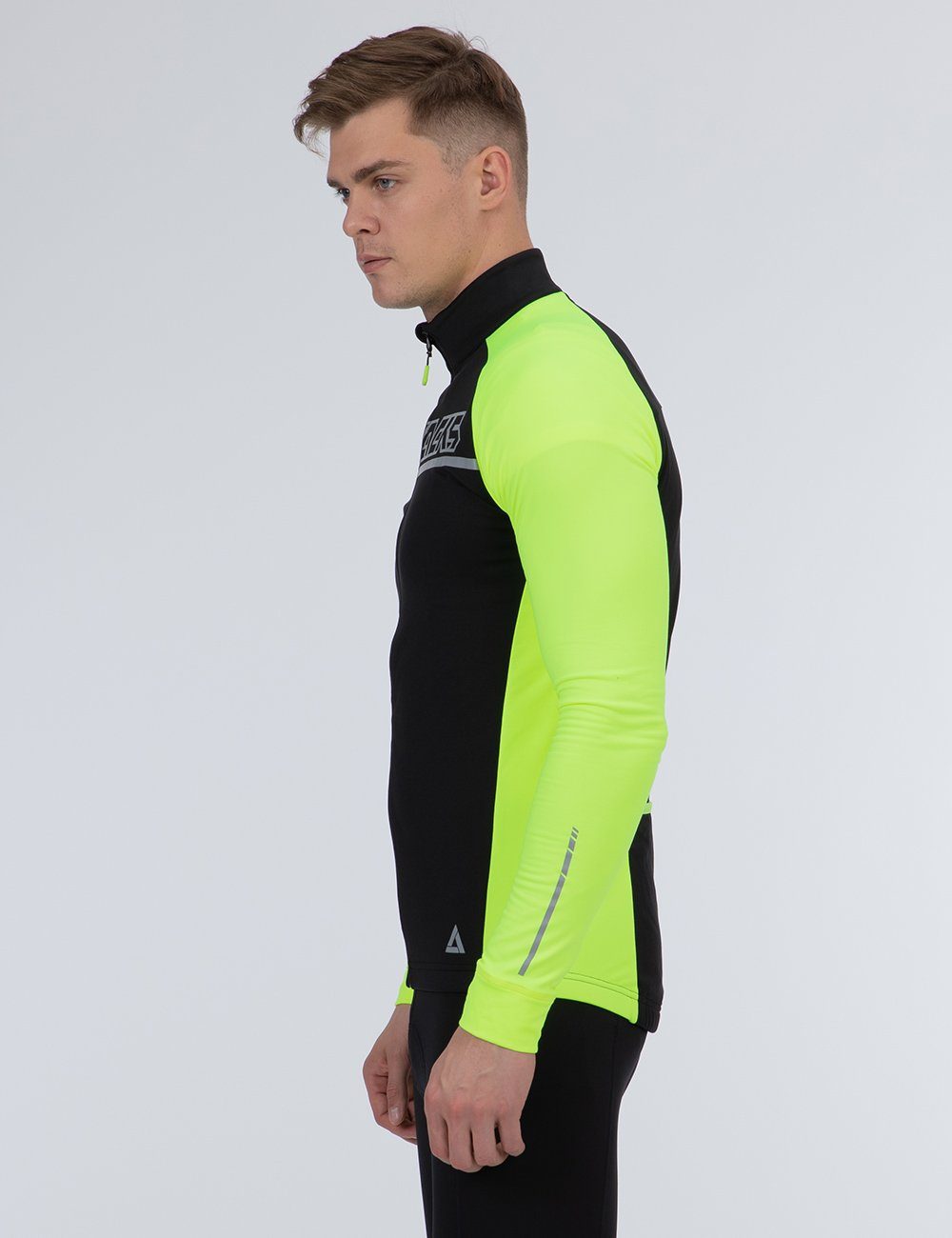 Airtracks Radtrikot Herren Thermo Fahrradtrikot Langarm Pro Team Radtrikot mit Winter Fleece für Herbst-Winter » S M L XL XXL XXXL «