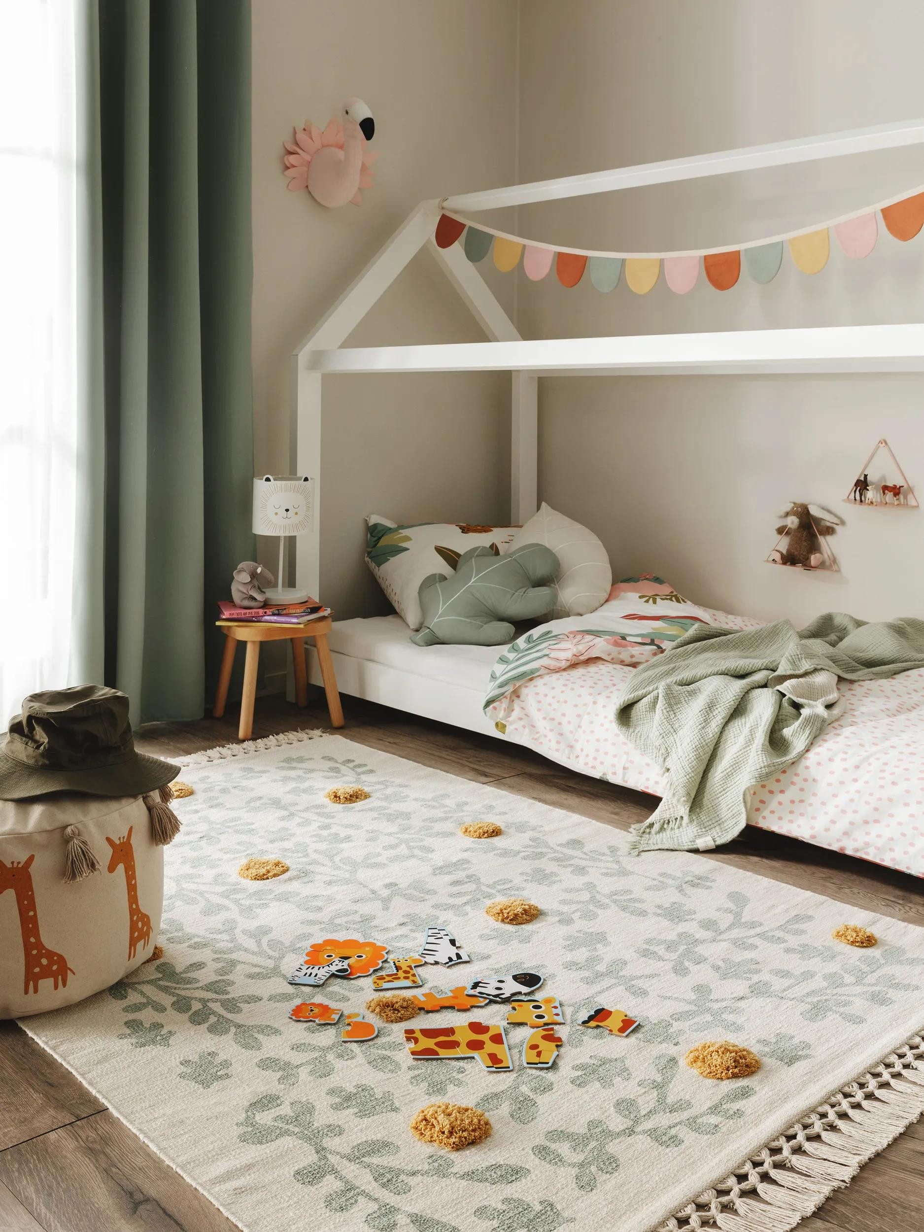 benuta Kinderteppich Hana, rechteckig, Höhe: 11 mm, Kunstfaser, Berber, Ethno-Style, Wohnzimmer