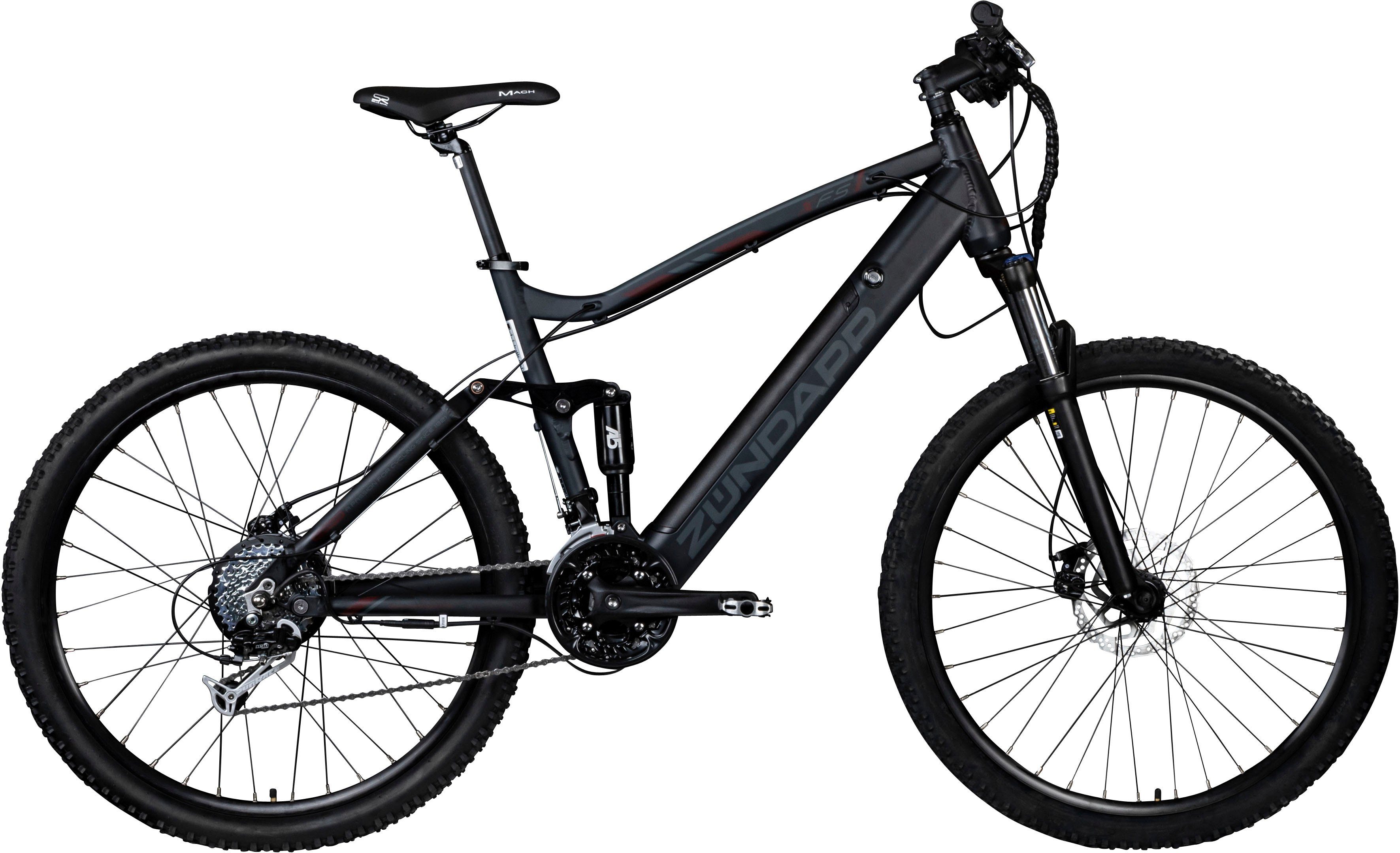Zündapp E-Bike Mountainbike XFS, 27 Gang Shimano Tourney TX Schaltwerk, Kettenschaltung, Heckmotor, 504 Wh, Pedelec, Elektrofahrrad für Damen u. Herren, MTB