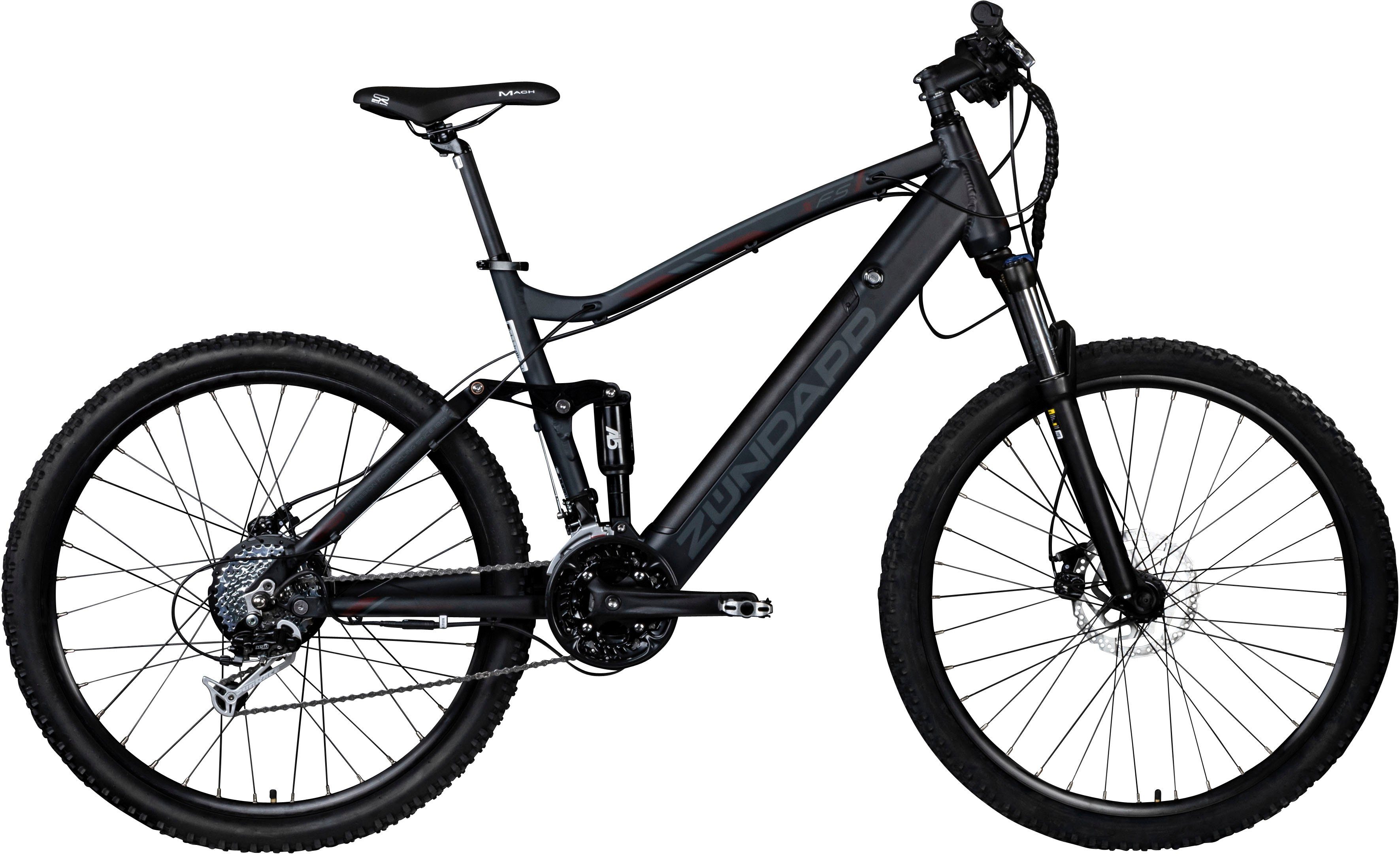 Zündapp E-Bike XFS, 27 Gang Shimano Tourney TX Schaltwerk, Kettenschaltung, Heckmotor, 504 Wh Akku, Pedelec, Elektrofahrrad für Damen u. Herren, MTB, Mountainbike