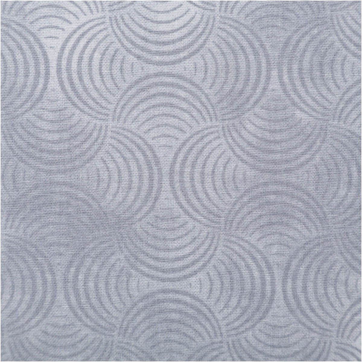 SCHÖNER LEBEN. Stoff Baumwollstoff Meterware Stoff Bogen Serie Washed Hellgrau 140cm, pflegeleicht,abwaschbar