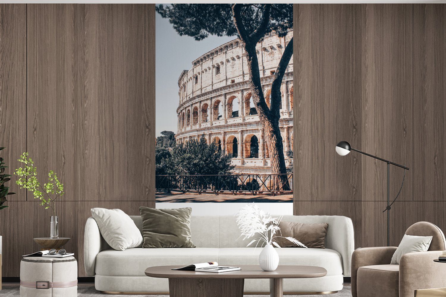 - Italien Rom für Matt, Küche, Kolosseum, Fototapete Vliestapete Schlafzimmer (2 MuchoWow Fototapete Wohnzimmer - St), bedruckt,