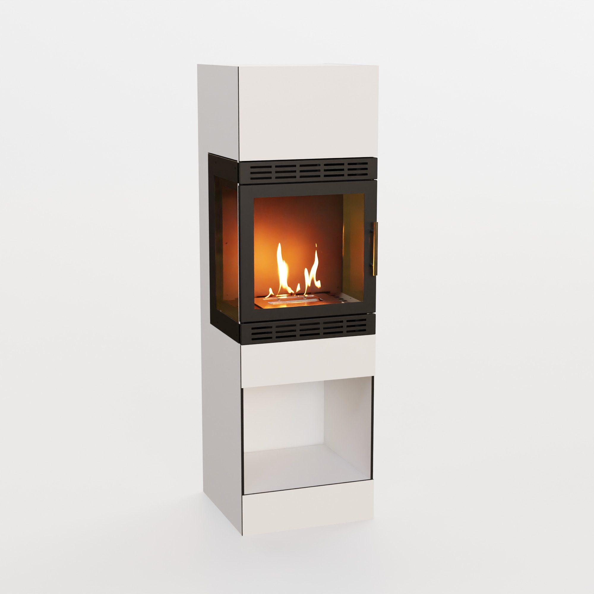 GLOW FIRE Echtfeuer-Dekokamin Lillesand Vision Outdoor Ethanolkamin, Kamin, 3h Brenndauer, Heizleistung bis 2KW