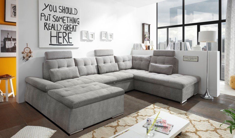 ED EXCITING DESIGN Wohnlandschaft Nalo, mit Schlaffunktion günstig online kaufen