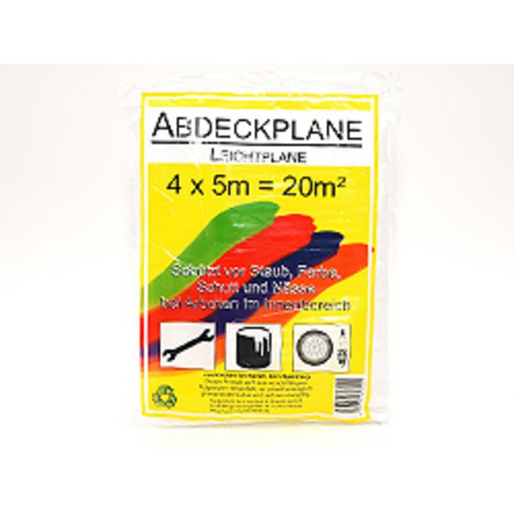 HundB Abdeckfolie Vielzweckplane Abdeckfolie 4x5m transparent 1 Stück, Keine Montage erforderlich., (Stück, 1-St., Abdeckplane), Folie Abdeckung Schutzplane Schutzfolie Plastikplane Plastikfolie