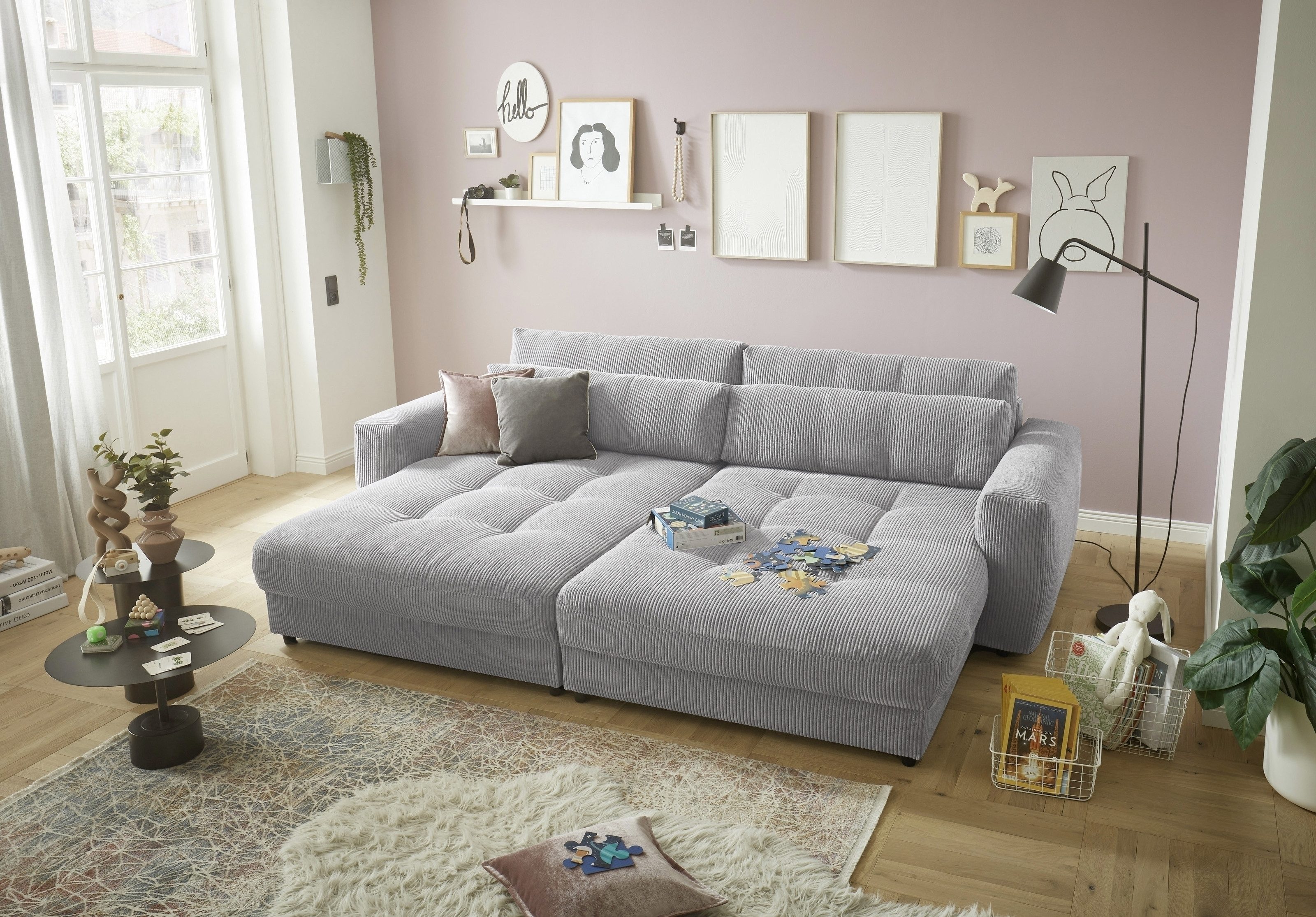 ED EXCITING DESIGN Big-Sofa Barura, mit Rückenkissen günstig online kaufen