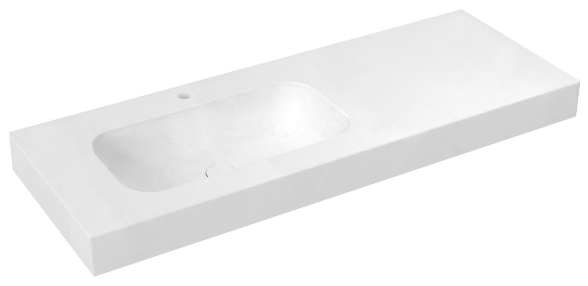 Sapho Waschtisch EMICO Waschtisch links, 160x50 cm, Kantenausführungen L, Sapho-EM160-B1L-L