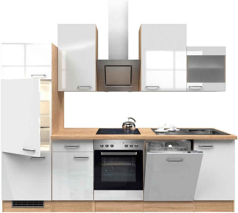 Flex-Well Küchenzeile »Florenz«, mit E-Geräten, Breite 280 cm