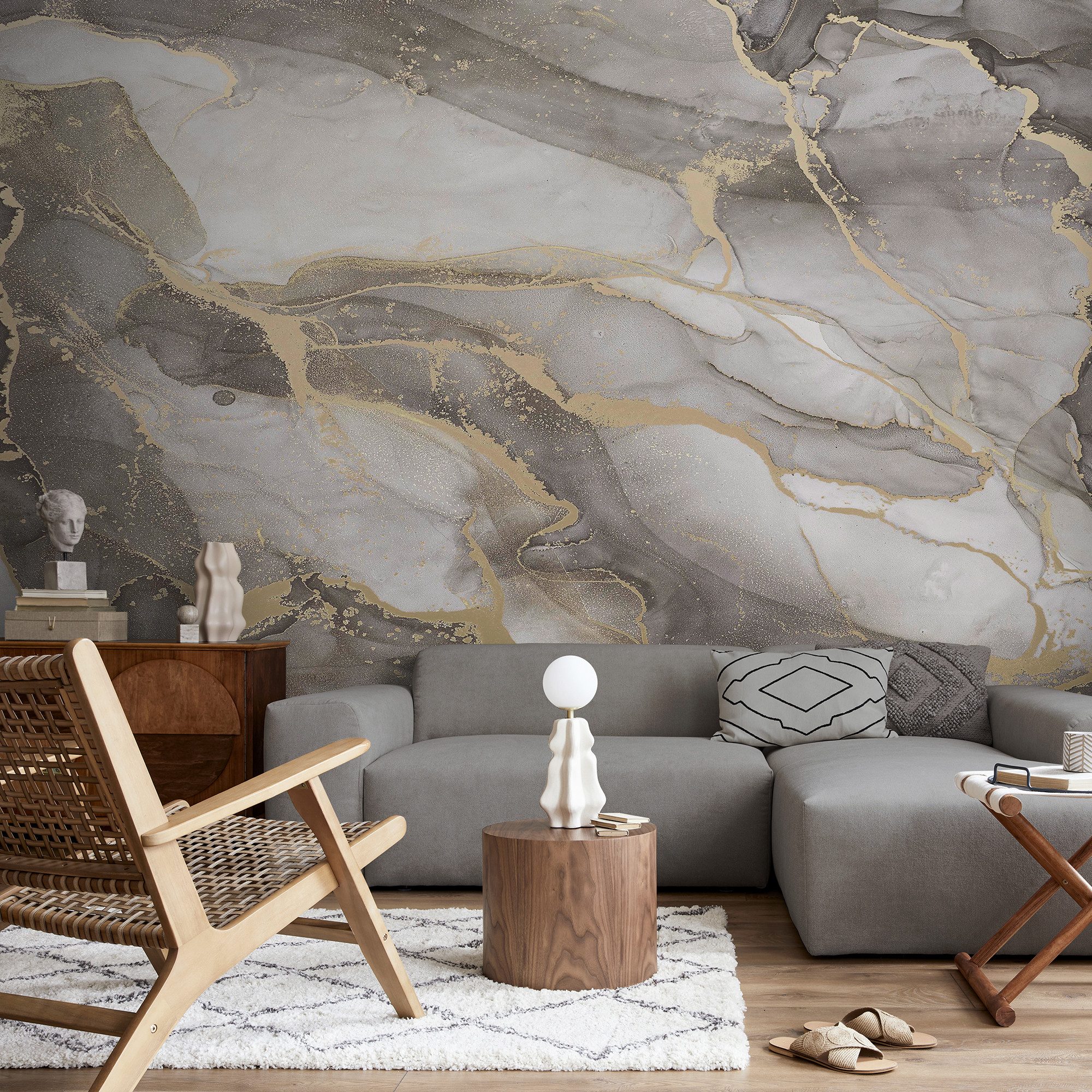 Superfresco Easy Fototapete Marmor, glatt, Steinoptik, (1 St), Design Tapeten