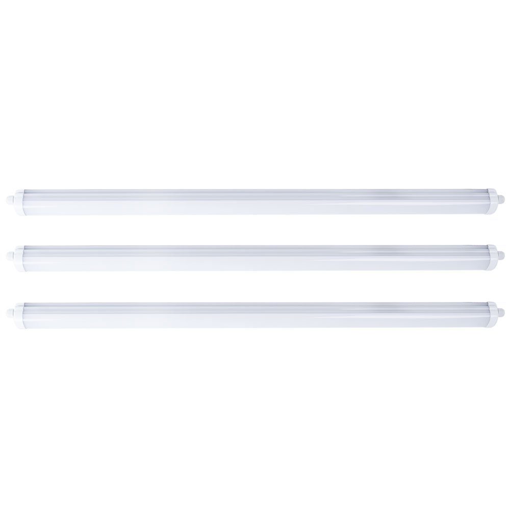 V-TAC LED Deckenleuchte, LED-Leuchtmittel fest verbaut, Wannenleuchte Feuchtraumlampe Kellerleuchte Tageslicht LED L 150 cm 3x