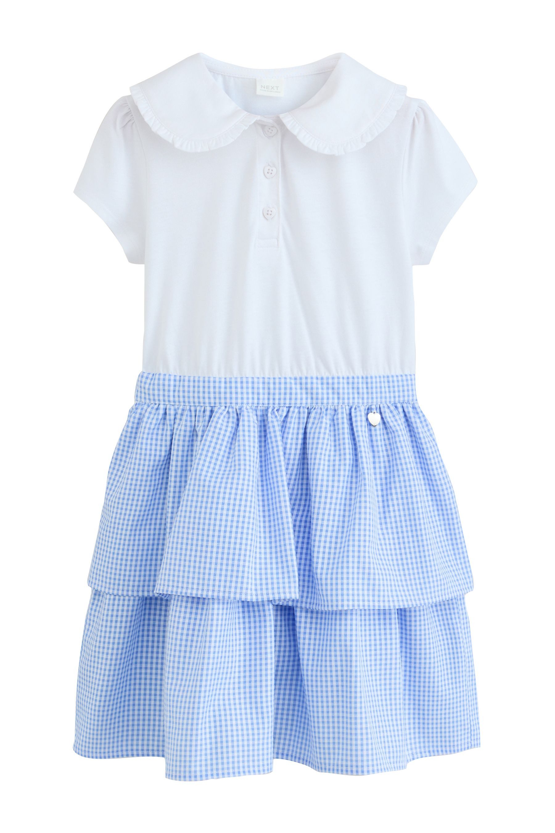 Next Volantkleid Gestuftes Rara-Twofer-Kleid mit Vichykaros (1-tlg)
