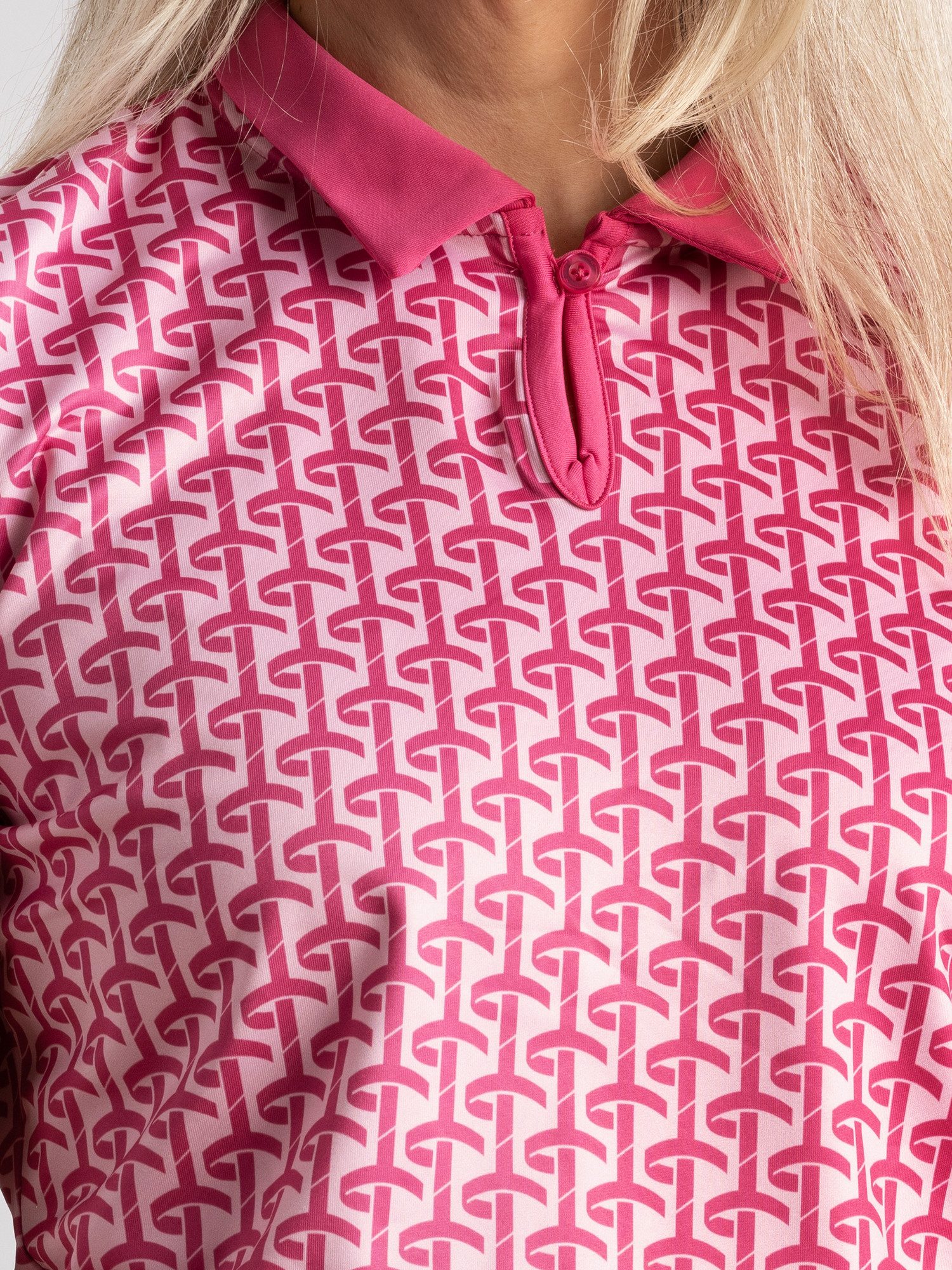 Cross Sportswear Poloshirt Cross Polo Aditi Rosa-Gemustert Damen