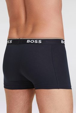 BOSS Boxer Trunk 3P (Packung, 3er-Pack) mit farblich passendem Webbund