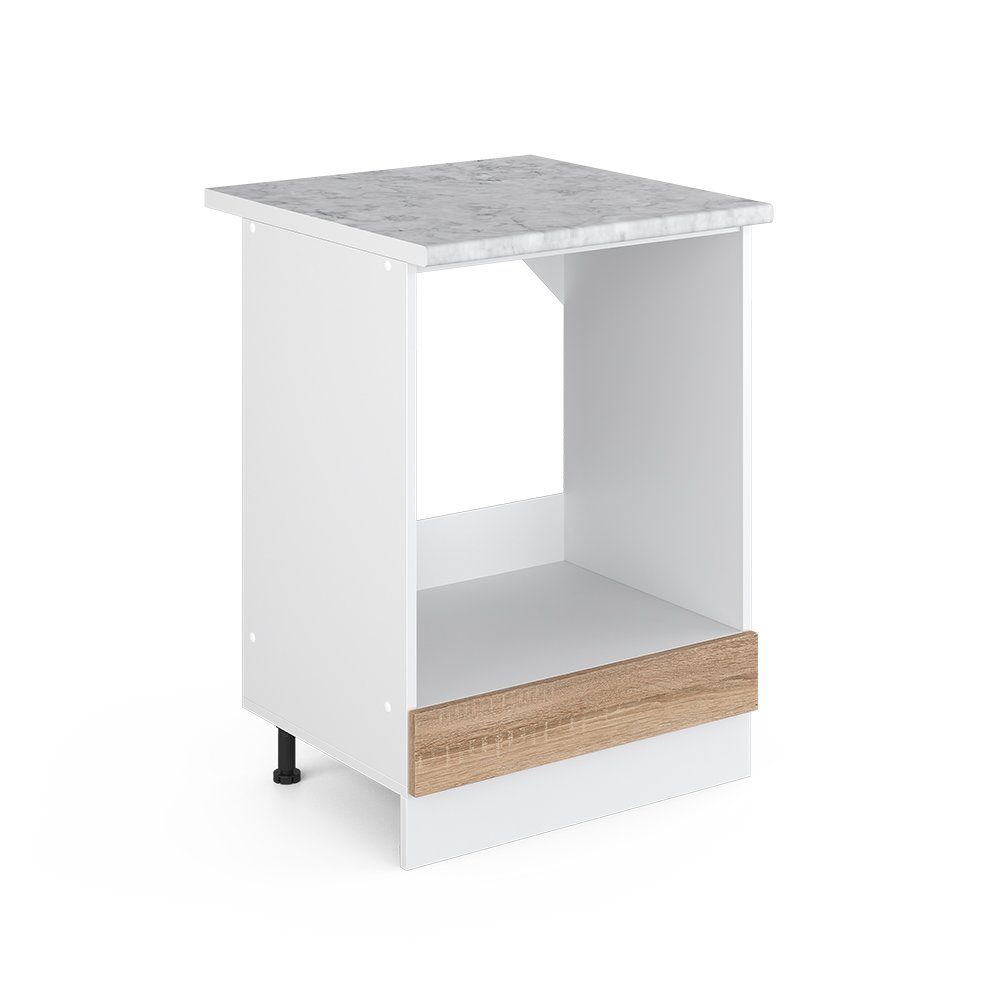 Vicco Herdumbauschrank R-Line, Sonoma/Weiß, 60 cm, günstig online kaufen