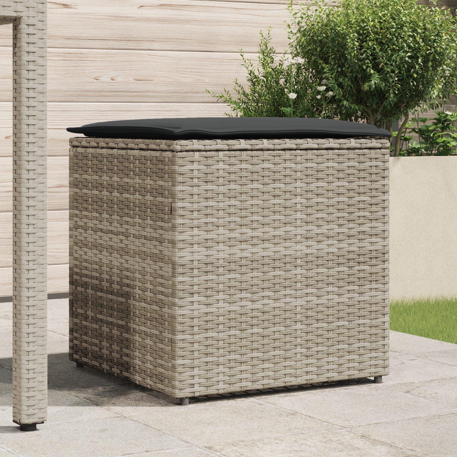 vidaXL Gartenbox Outdoor Speicherbox Hellgrau und günstig online kaufen