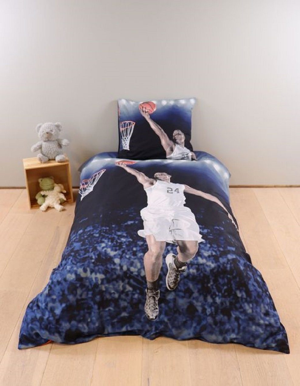 BrandMac Kinderbettwäsche Bettwäsche Set Basketball 135 x 200 cm Baumwolle, 2 teilig, Langlebig