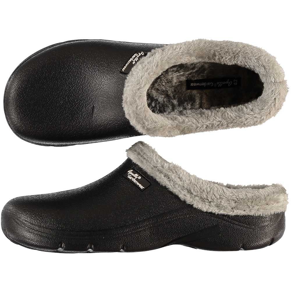 Steinnacher Bärbel Herren Gartenclogs mit Fell schwarz Clog günstig online kaufen