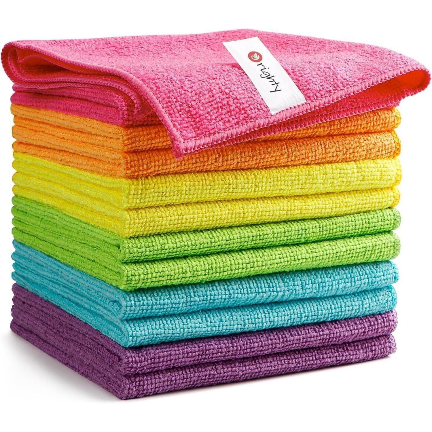 LuxusKollektion 12x Mikrofaser Reinigungstücher fusselfrei & saugstark 30x30cm Mikrofasertuch (Textil, 30.5x30.5 cm, 12-tlg)