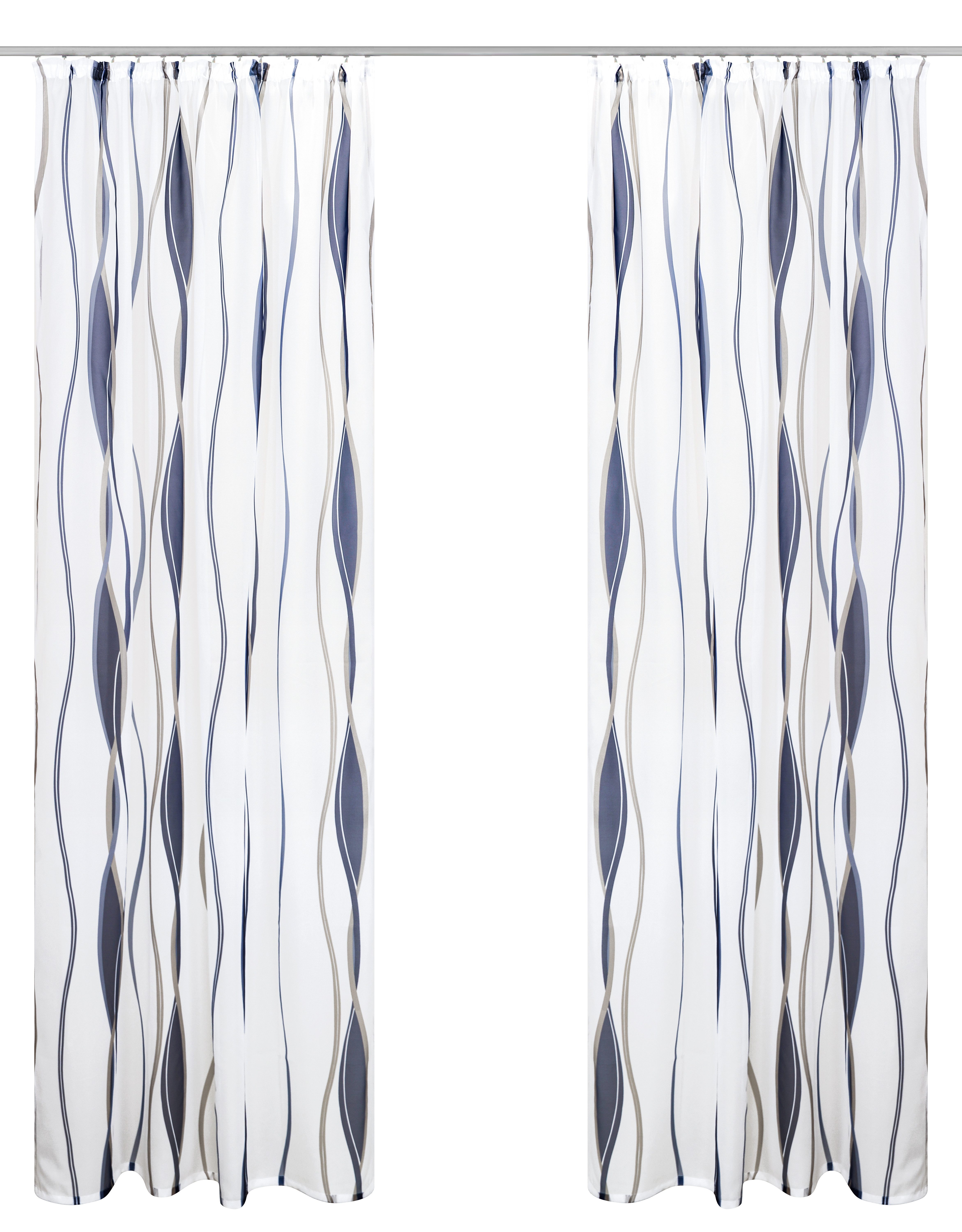 OTTO home Gardine Dimona (2 St), Kräuselband, transparent, Voile, 2er-Set, Bestseller, Polyester, Wellen