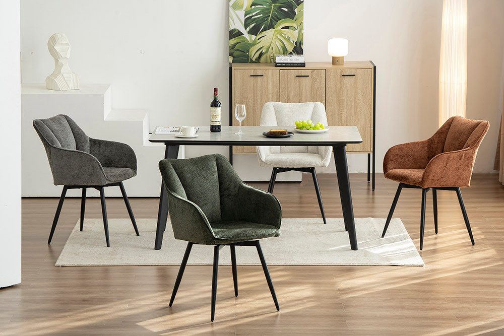 riess-ambiente Esszimmerstuhl AVIGNON beige / schwarz günstig online kaufen