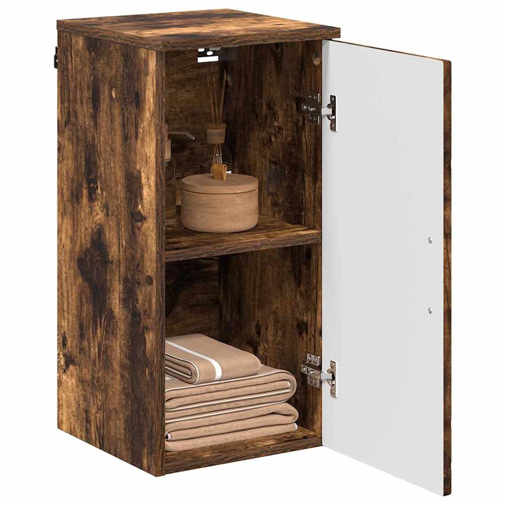 vidaXL Badezimmerspiegelschrank Badezimmer Schrank Räuchereiche 30 günstig online kaufen