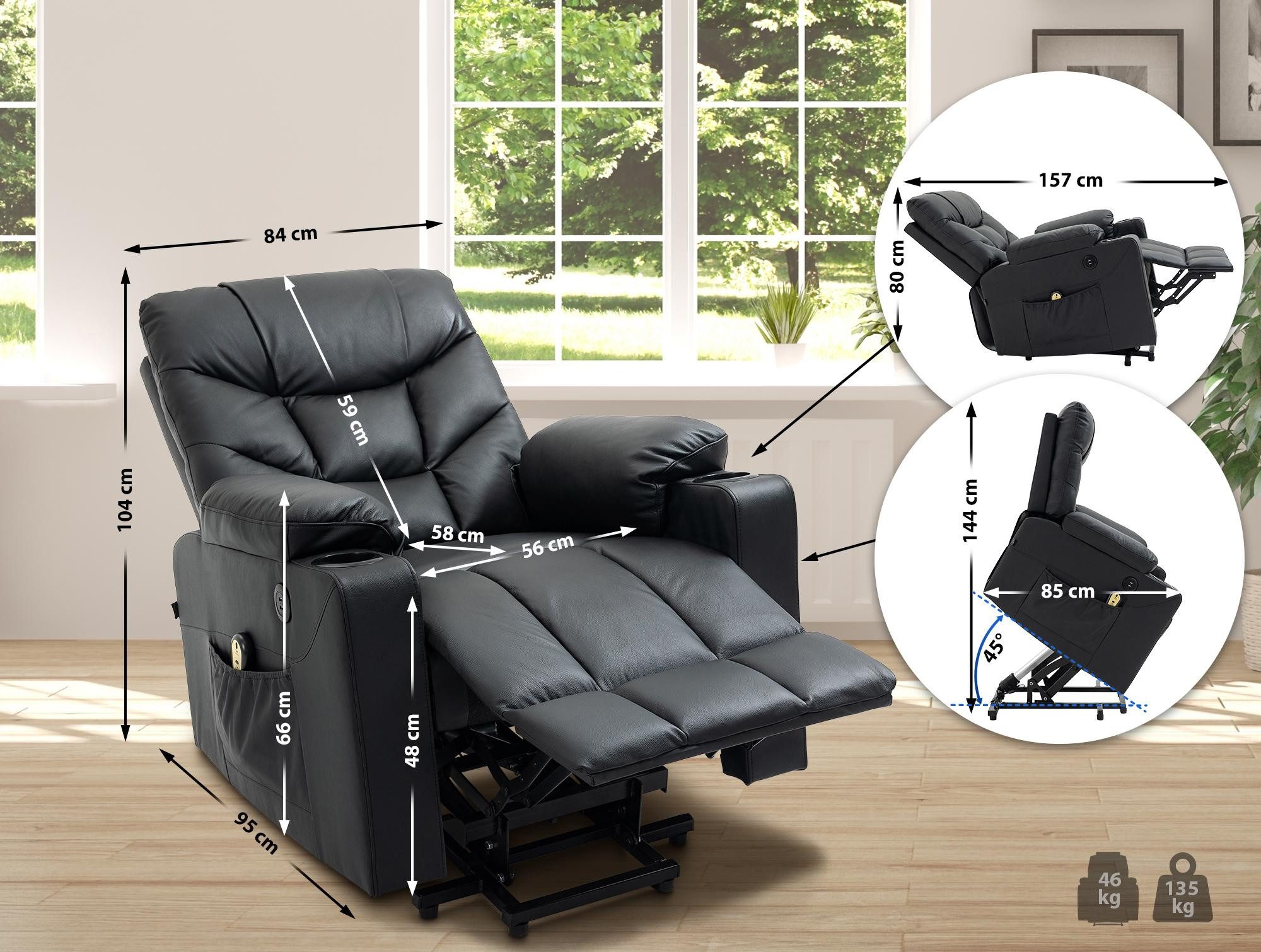 CLP Ohrensessel Andover (1er), Relax Sessel