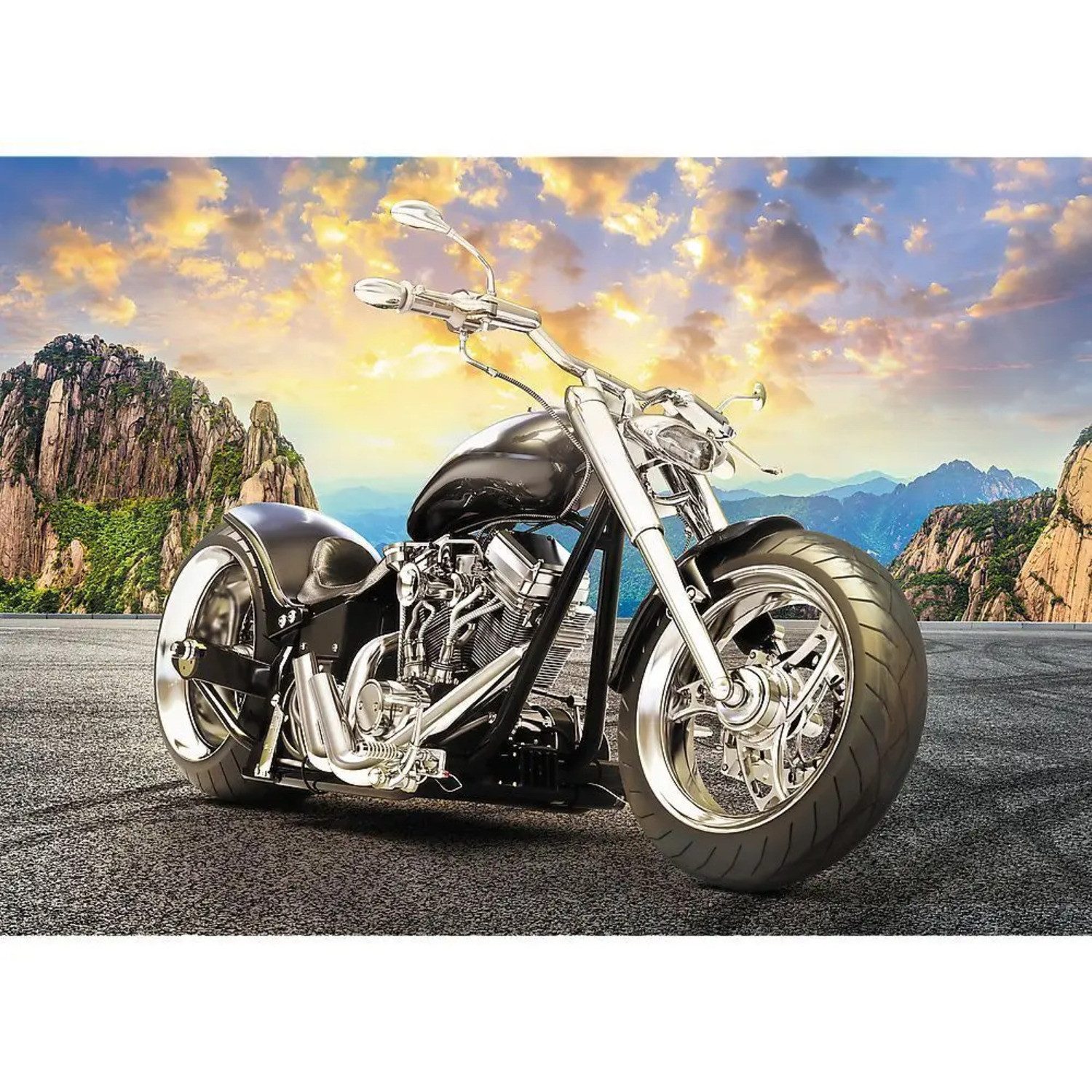 Trefl Puzzle Schwarzes Motorrad (Puzzle), 599 Puzzleteile günstig online kaufen