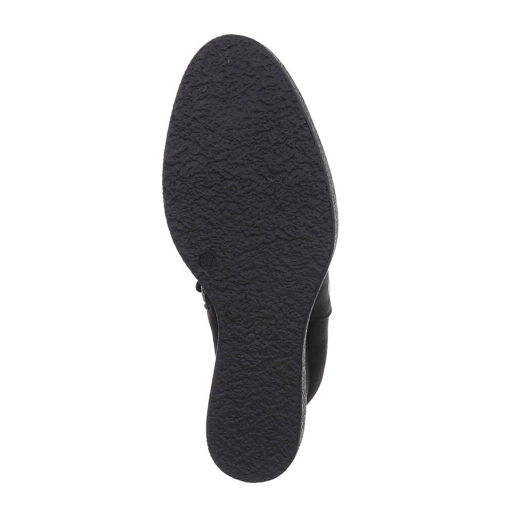 Ital-Design Damen Freizeit Keilstiefelette (87108934) Keilabsatz/Wedge High-Heel Stiefeletten in Schwarz