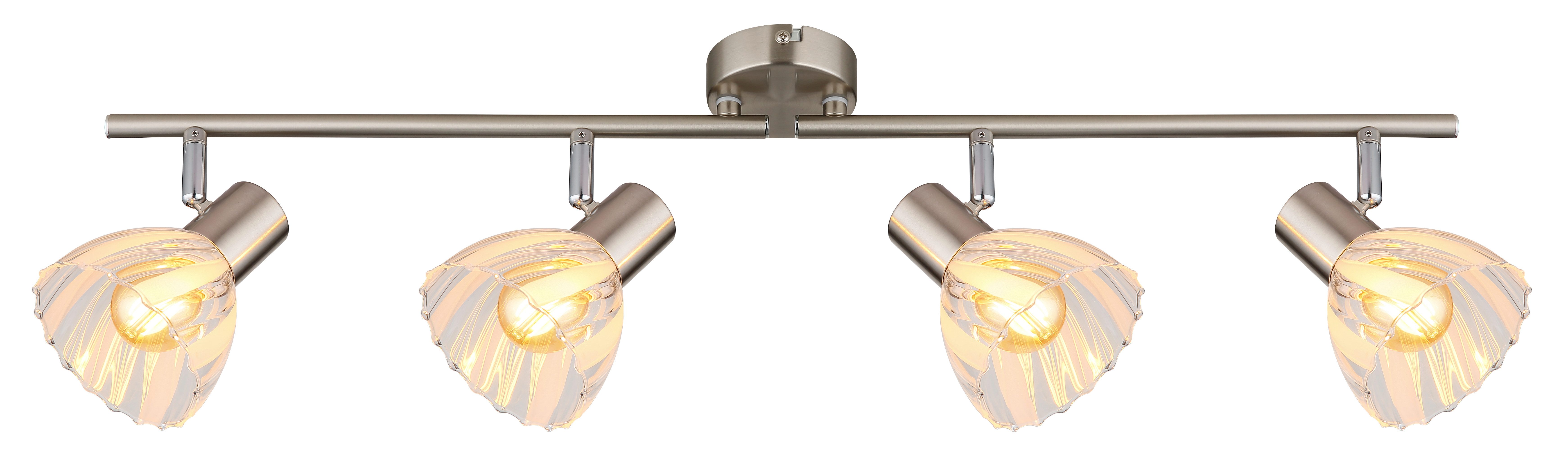 GLOBO LIGHTING Deckenspot ZACHERY, Leuchtmittel wechselbar, Strahler mit Chrom, Glas, schwenkbar