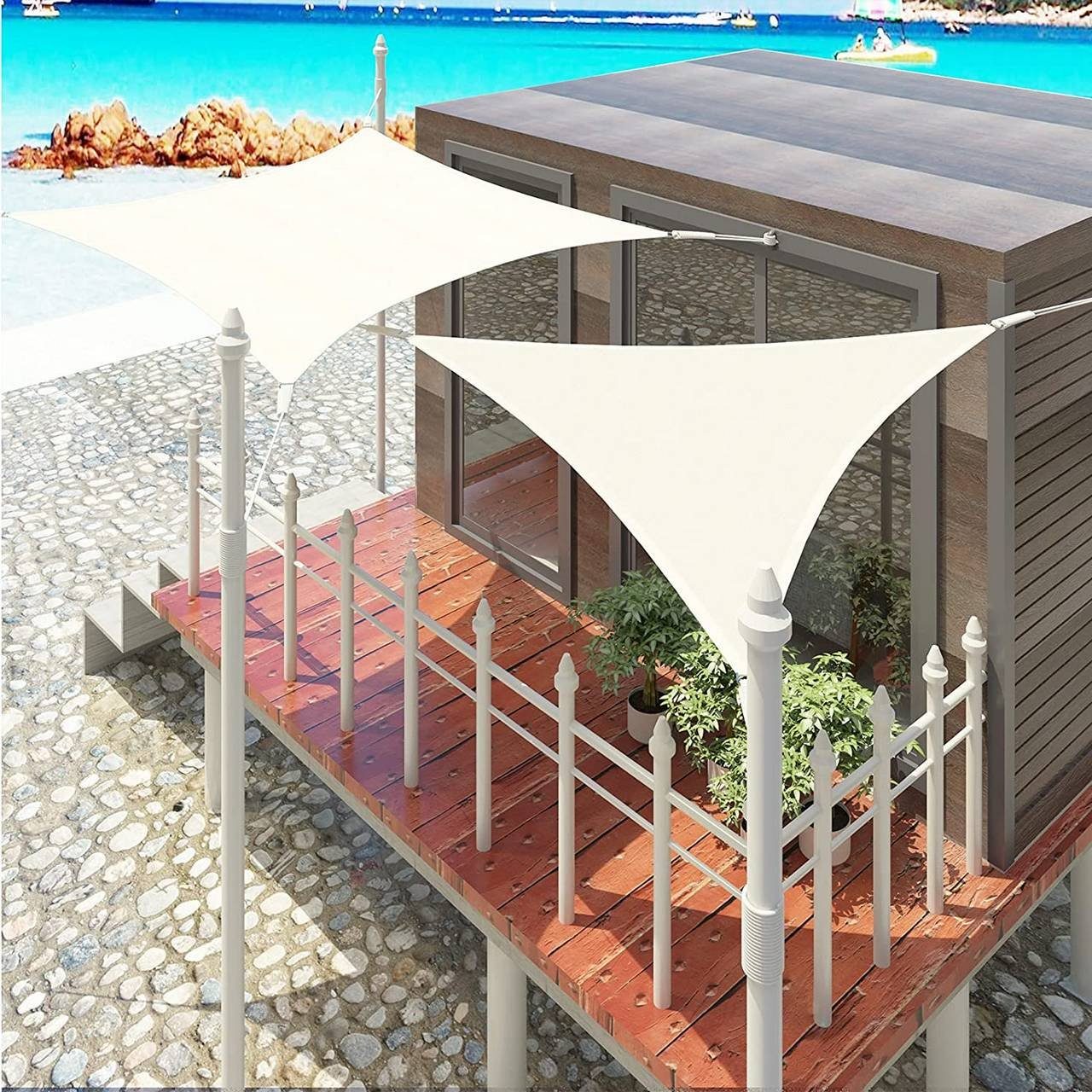 EUGAD Sonnensegel, Sonnenschutz Terrasse HDPE Dreieckig günstig online kaufen