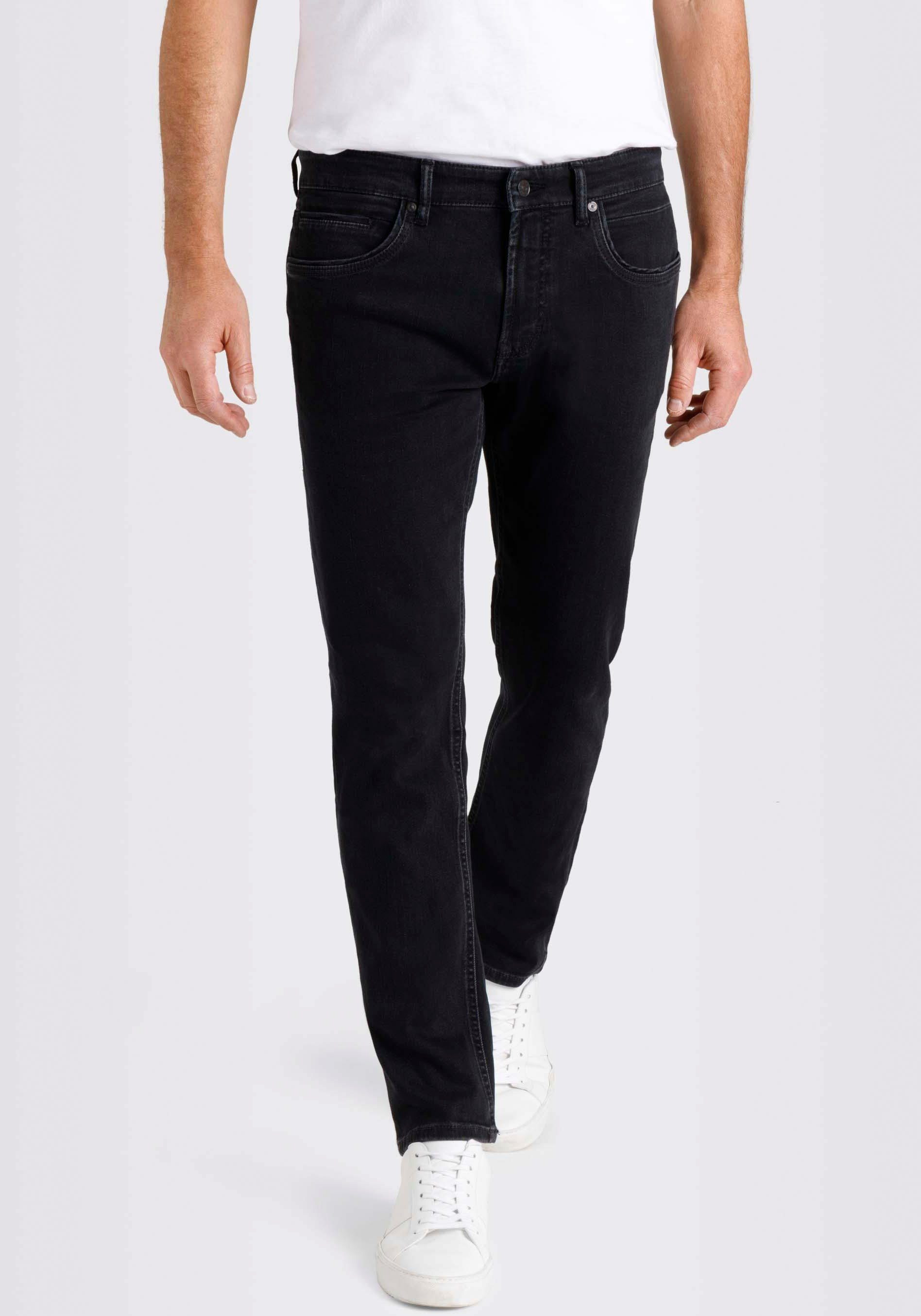 MAC Straight-Jeans Arne Pipe black washed
