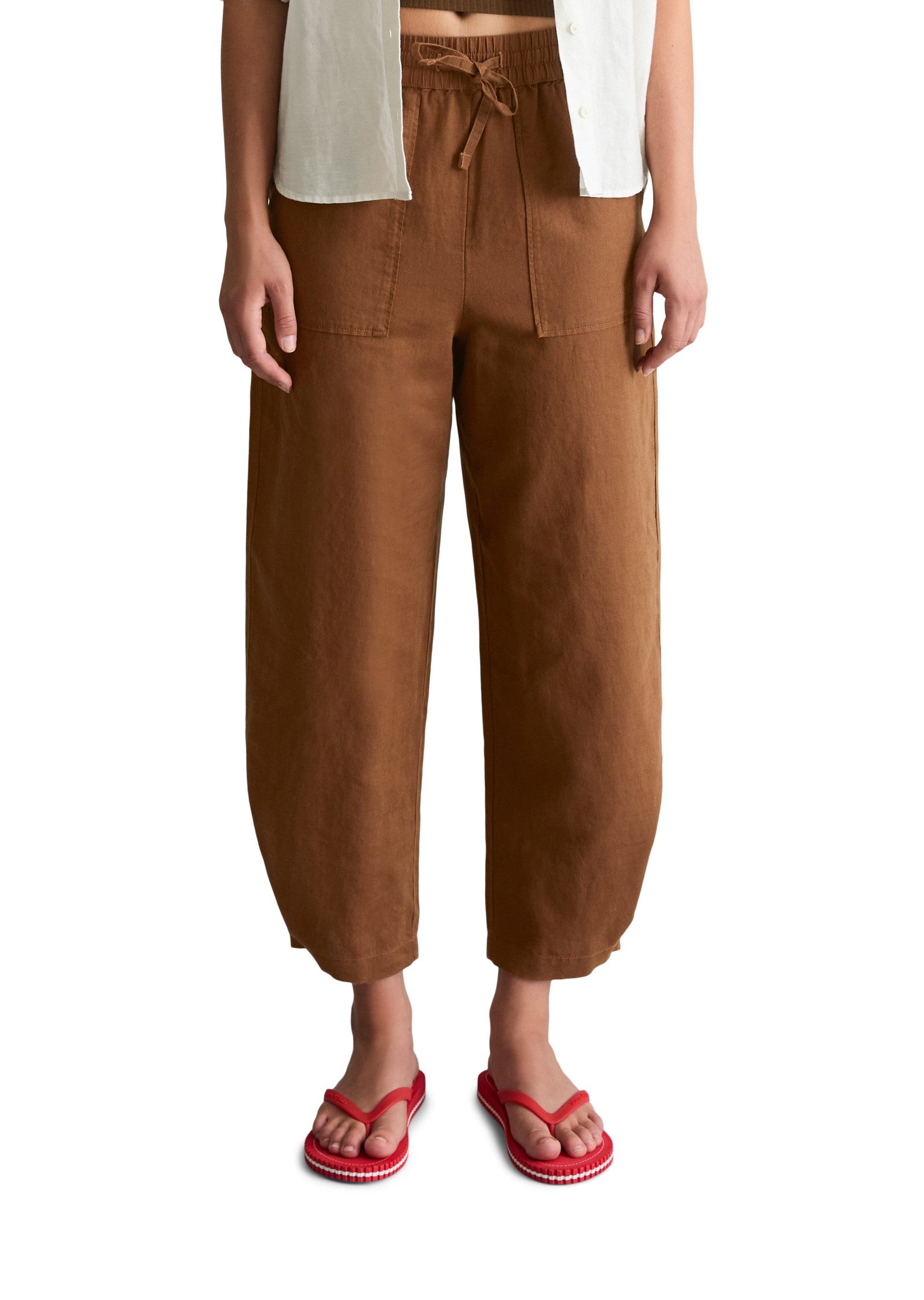 Marc O'Polo DENIM Chinohose aus Leinen-Baumwolle-Mix