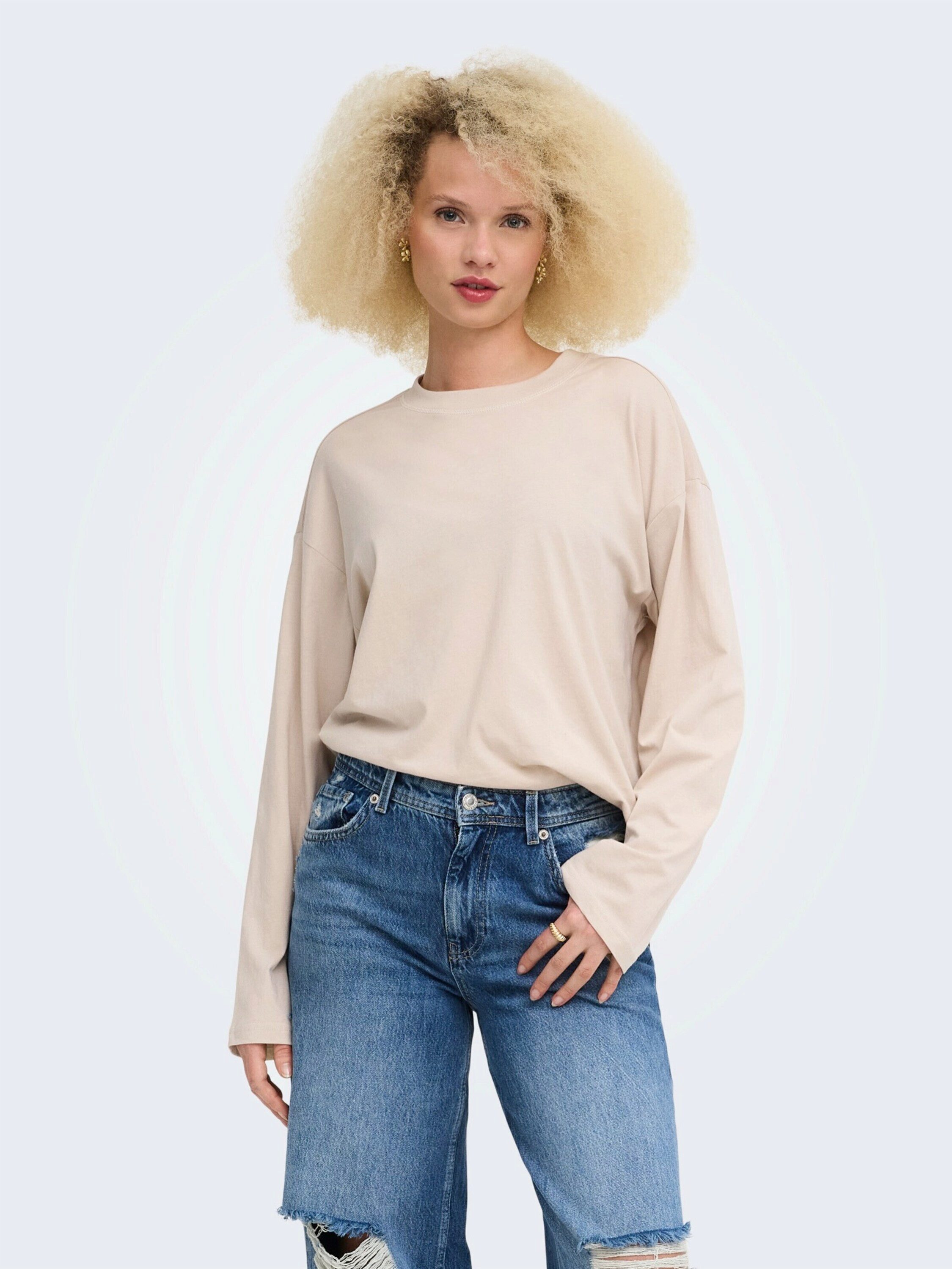 ONLY Langarmshirt ONLHAPPY (2-tlg) Plain/ohne Details