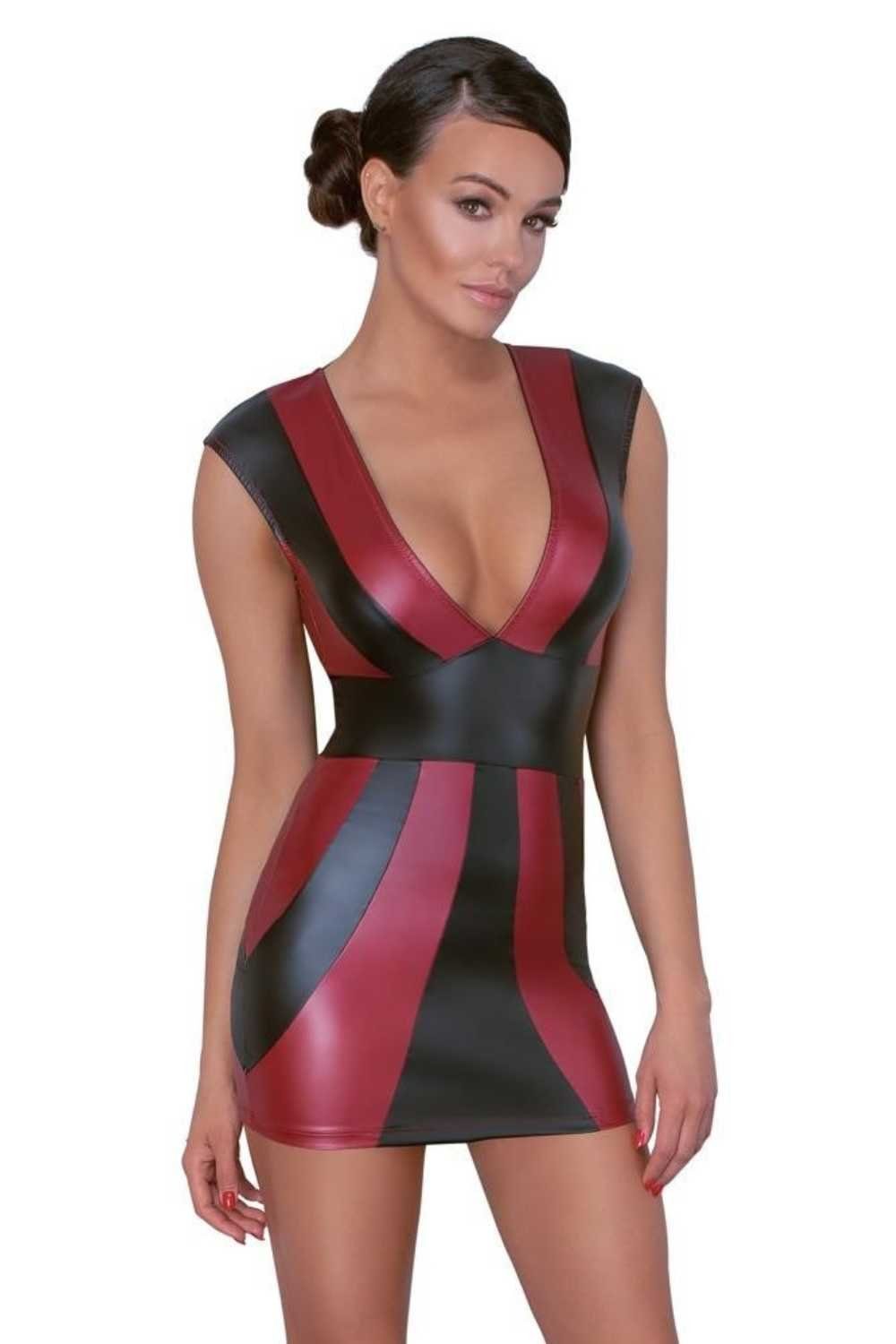 Cottelli PARTY Minikleid Mini Kleid schwarz-rot günstig online kaufen