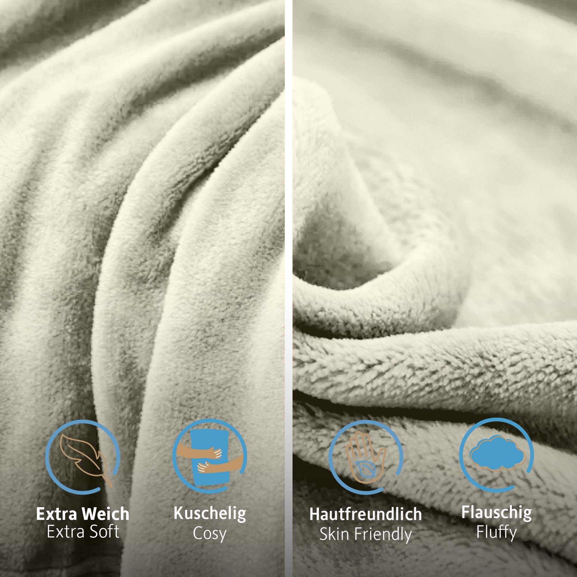 Wohndecke Flauschige Kuscheldecke, Oeko-TEX Zertifiziert, Komfortec, günstig online kaufen