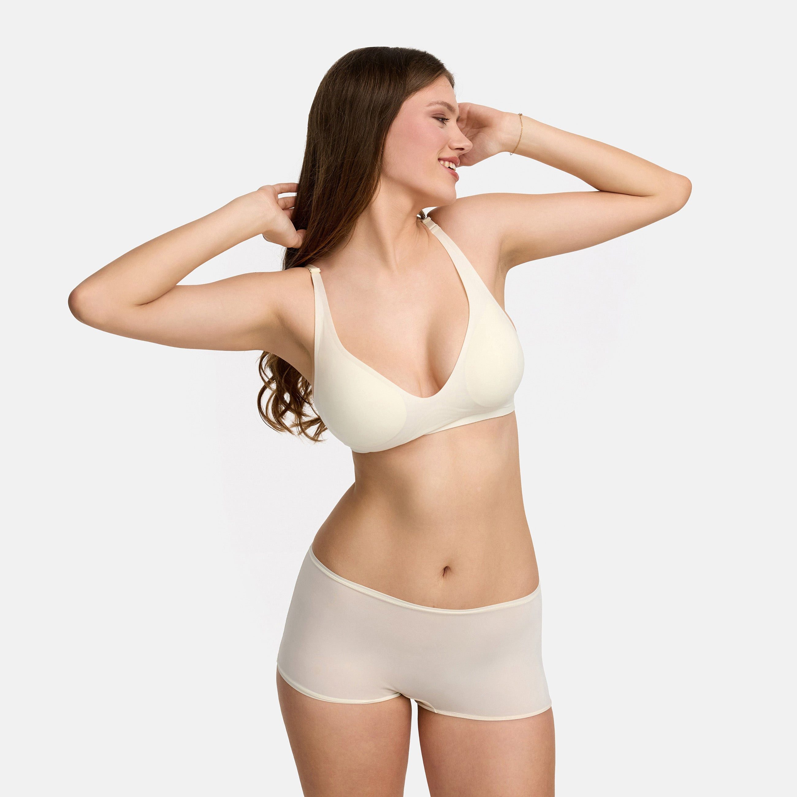 Creamy Fabrics Soft-BH Comfort Push-Up BH-Ecru-M (1-tlg) günstig online kaufen