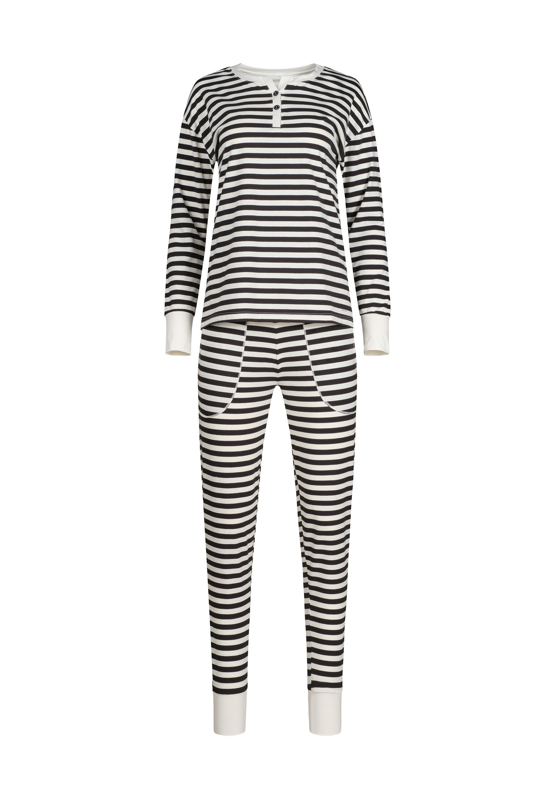 Skiny Pyjama Night In Mix & Match (2 tlg) bequem, elastischer Bund, mit Taschen, Baumwollmix