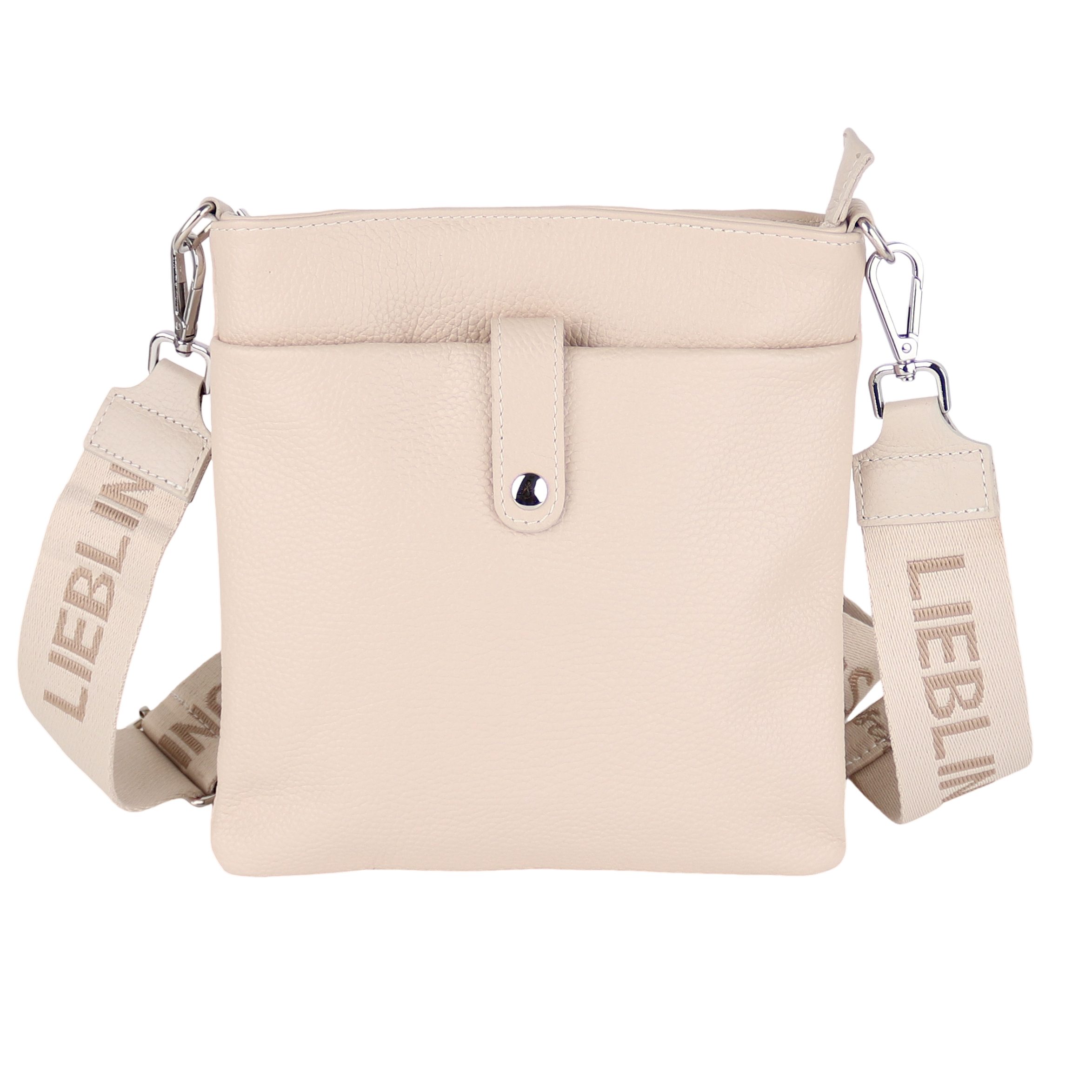 MIRROSI Umhängetasche Damen Crossbody Bag, Echtleder Made In Italy (Schultertasche für jeden Anlass (1 Tasche & 2 Gurte), BOHO Style), 23x24x2cm, gemusterten& verstellbaren Schulterriemen