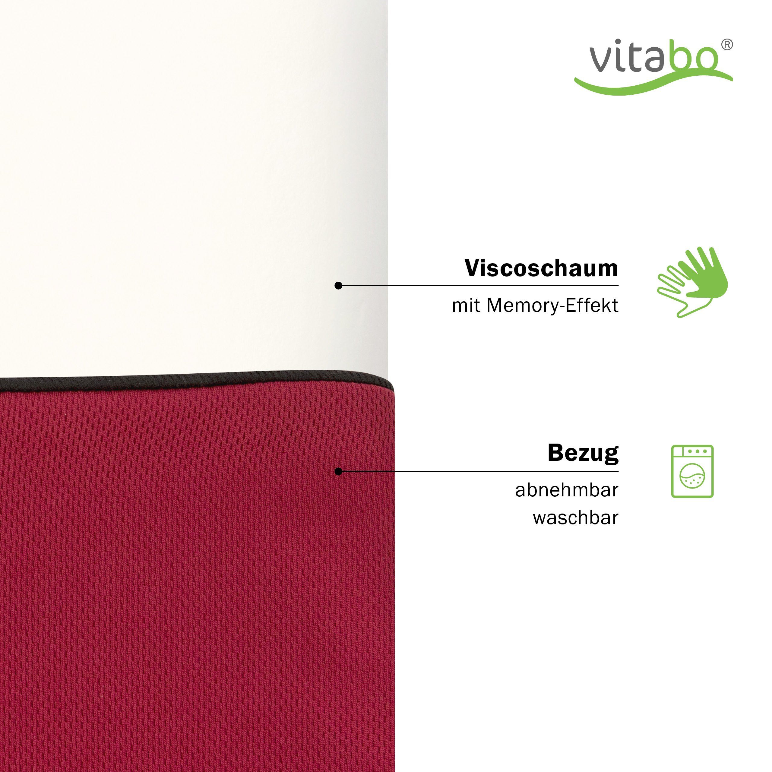 Vitabo Rückenkissen Ergonomisches Lendenkissen I Lordosenstütze Rückenstütze (Rot), 1-tlg.