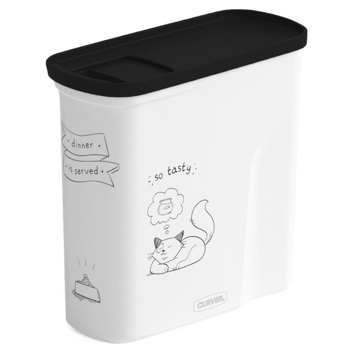 Curver Vorratsdose Futtercontainer Katze Dinner is served