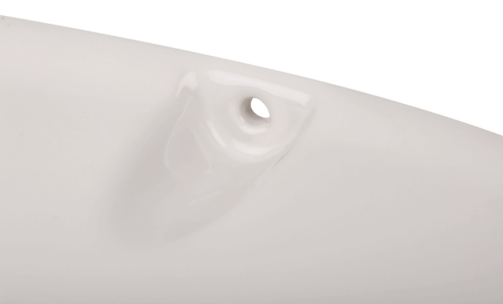 Weiß, cm, aquaSu 1-tlg., Spiegelablage Badregal, Überlaufschutz, 021401 Bohrmontage, Sanitär-Keramik, 60