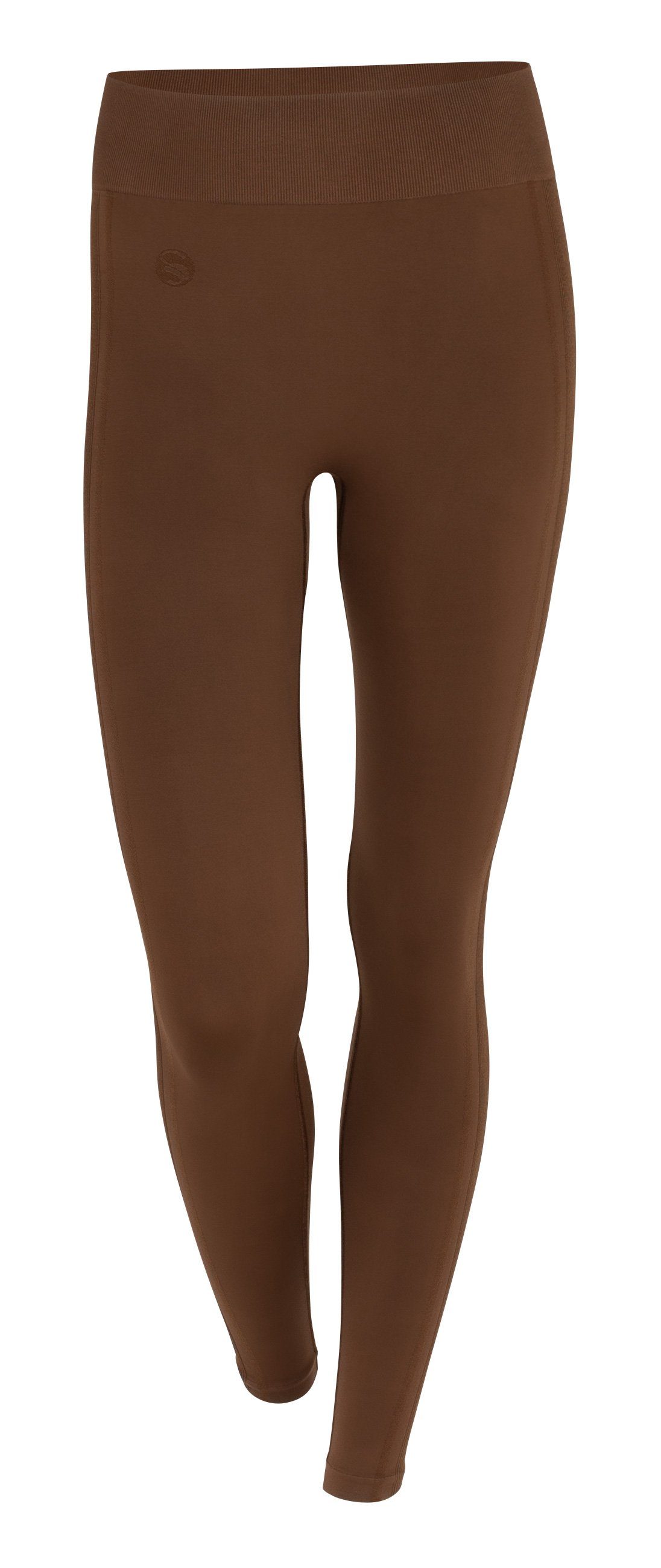 Stark Soul® Highwaist Leggings Seamless Leggings OPAQUE, Damen Sport-Leggings, Yogahose mit elastischem Bund Coffee