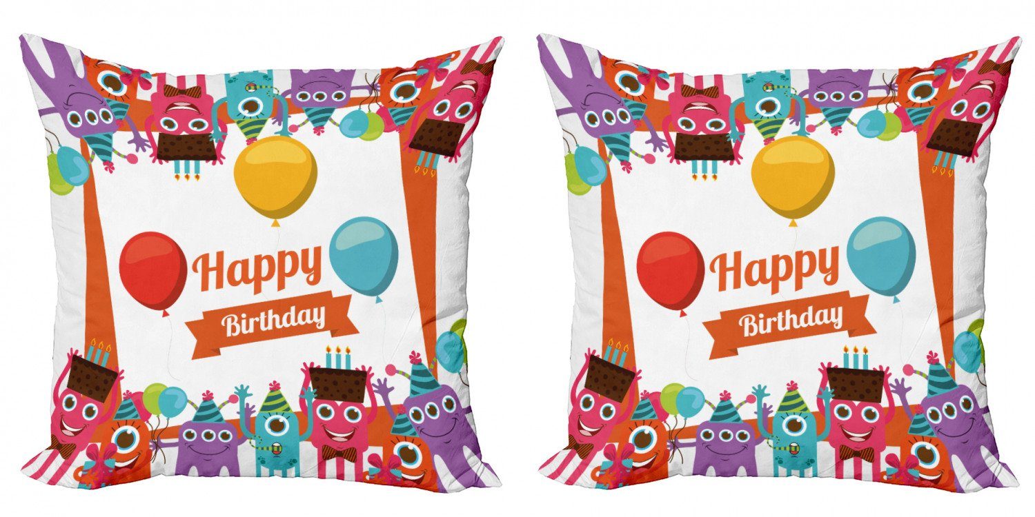 Geburtstagsfeier Stück), Digitaldruck, (2 Abakuhaus Doppelseitiger Kissenbezüge Modern Kids Accent