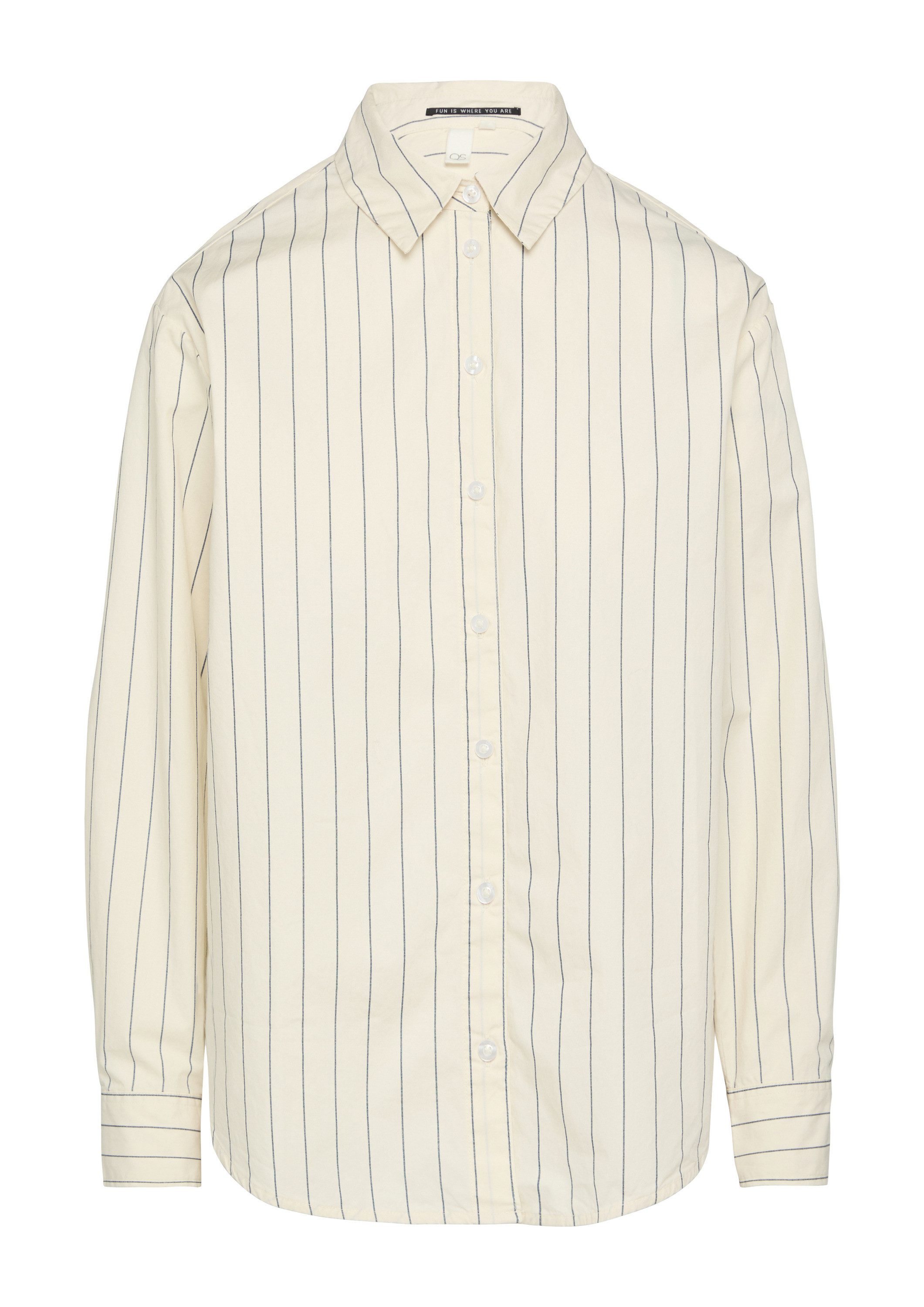 QS Langarmbluse Bluse Oversized-Hemdbluse mit Nadelstreifen günstig online kaufen