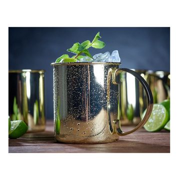 ECHTWERK Cocktailglas Kupferbecher-Set, Cocktailgläser, Edelstahl, Bruchsichere Edelstahl-Gläser, Cocktail-Set, Geschenkset, Black 1l