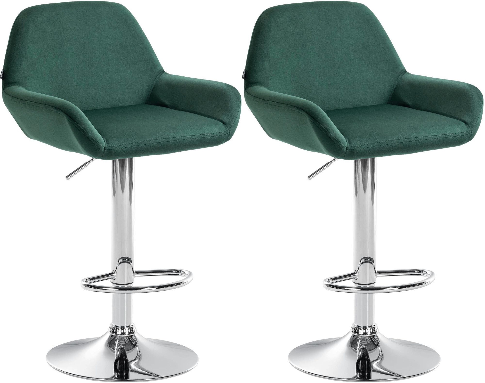 CLP Barhocker Braga Samt (2er Set, günstig online kaufen