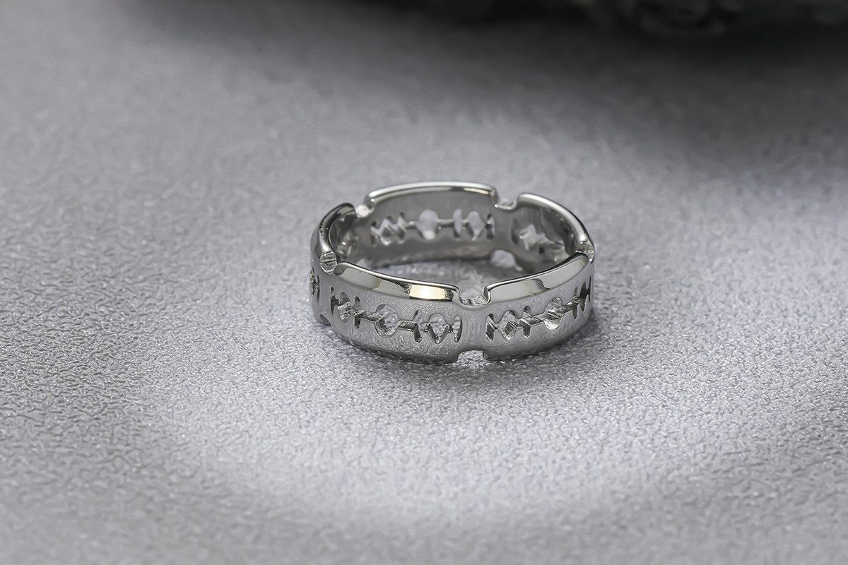 Eyecatcher Fingerring Rasiermesser Klingen Ring Hip Hop Ring Silber verschi günstig online kaufen