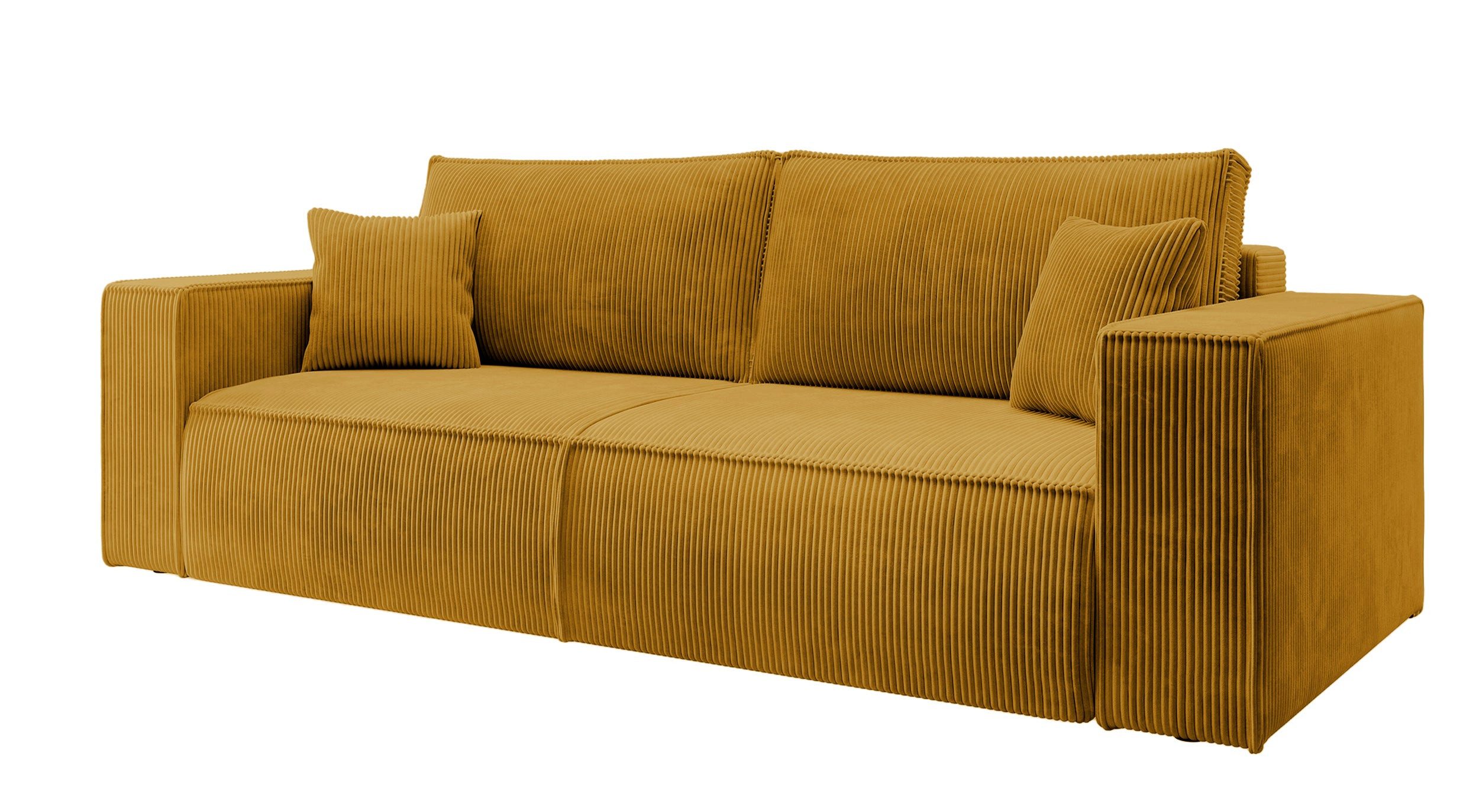 Selsey Schlafsofa FARESE NEW, 3-Sitzer-Sofa mit Bettkasten, Schlaffunktion und Cordbezug